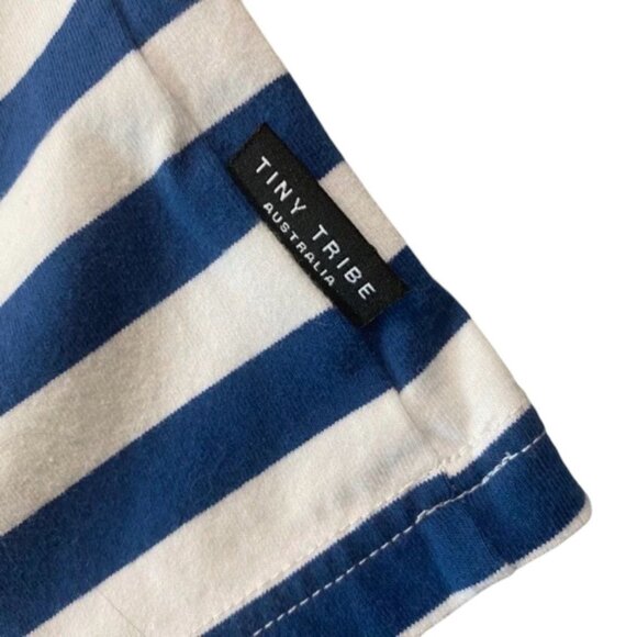 Tiny Tribe Australia Blue Striped Tee Size 4 Years - Picture 3 of 5